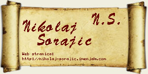 Nikolaj Sorajić vizit kartica